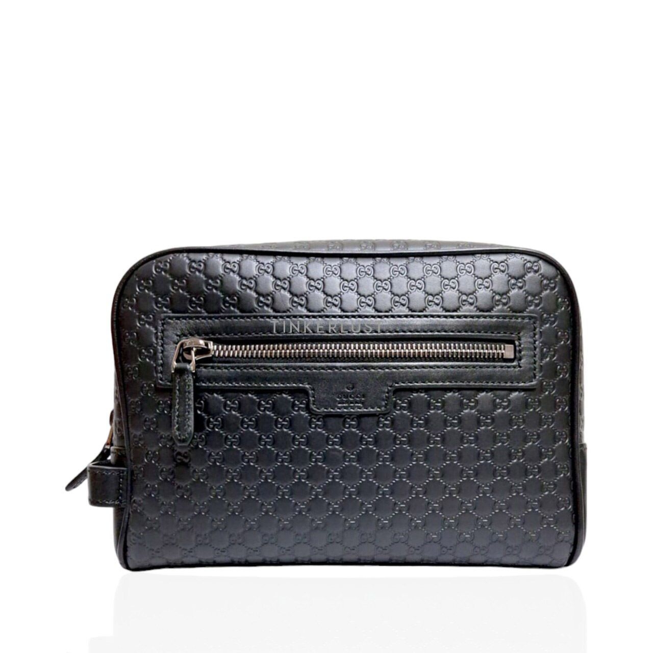 Gucci GG Guccissima Black Leather Pouch