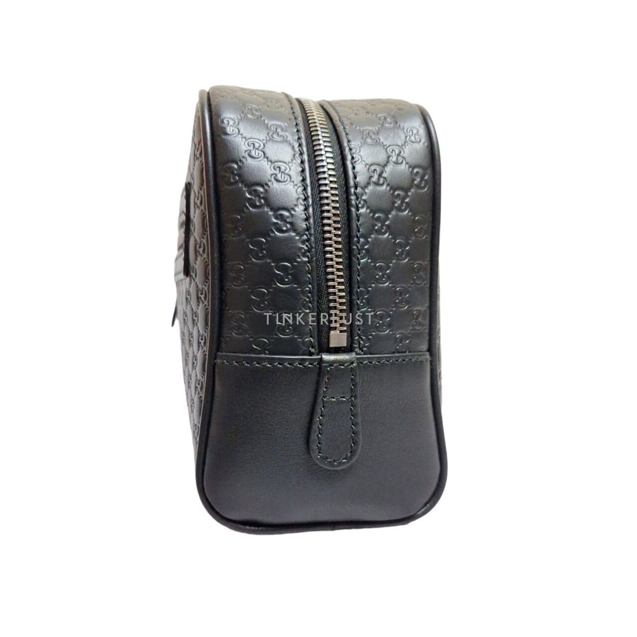 Gucci GG Guccissima Black Leather Pouch