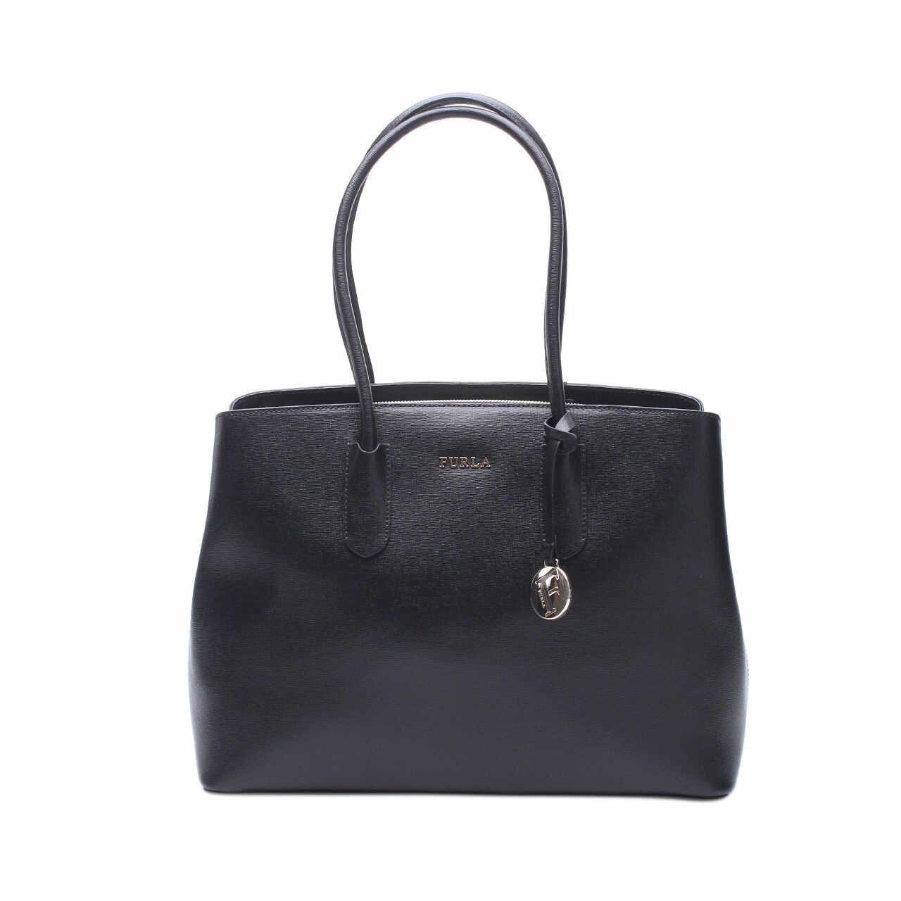 Furla Tessa Black Large Shoulder Bag