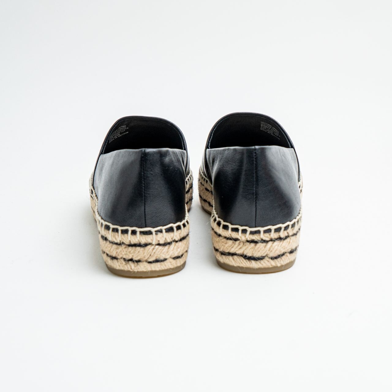 Tory Burch Ines Nappa Leather Platform Espadrilles Perfect Black