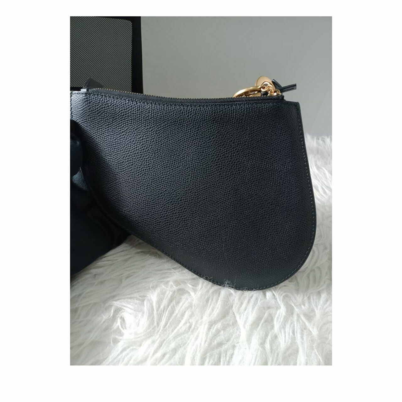 Christian Dior Saddle Triple Compartment Black Crossbody