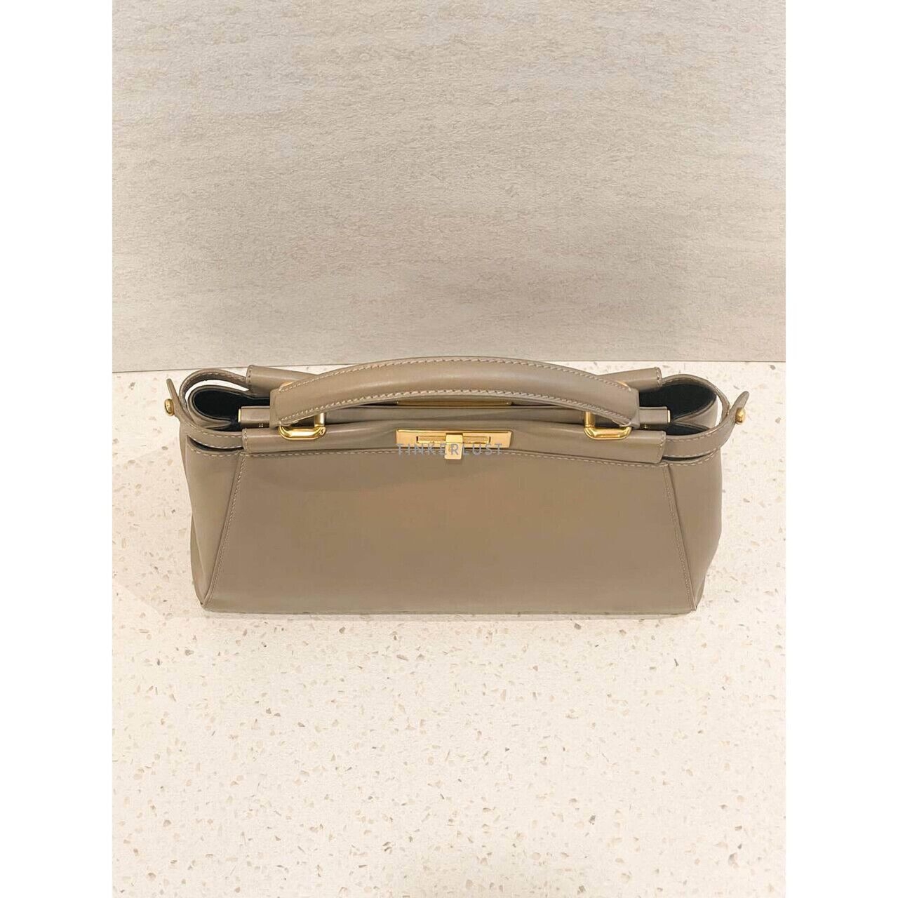 Fendi Peekaboo Regular Taupe Satchel