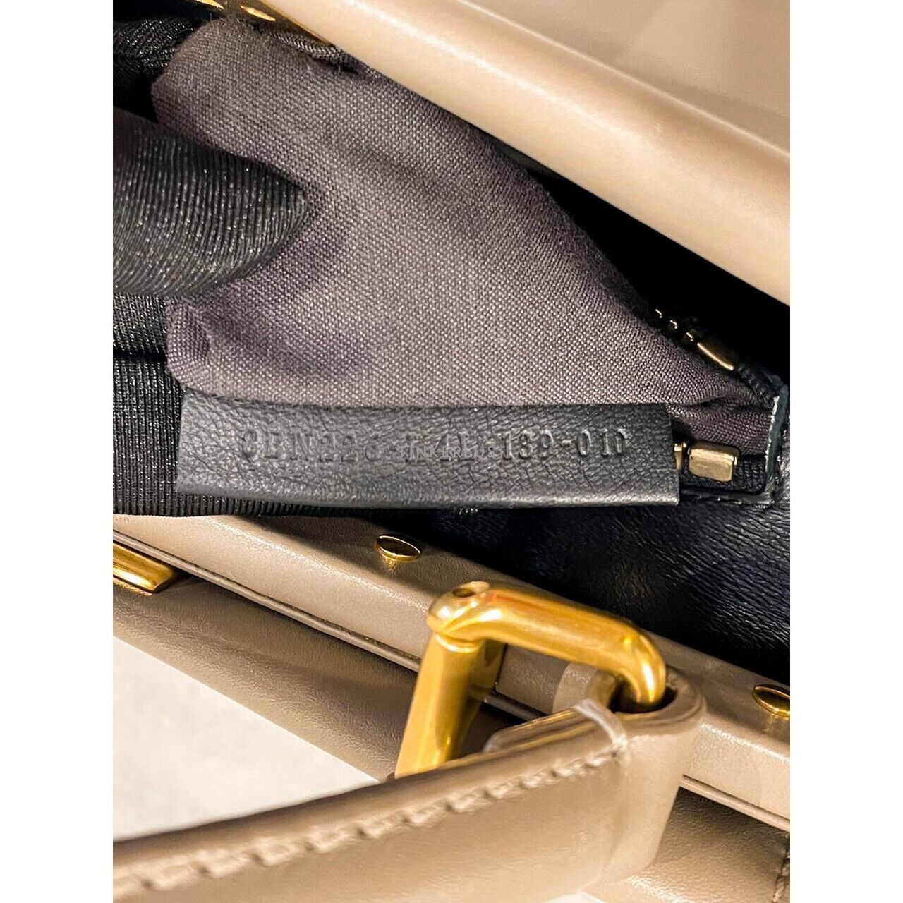 Fendi Peekaboo Regular Taupe Satchel