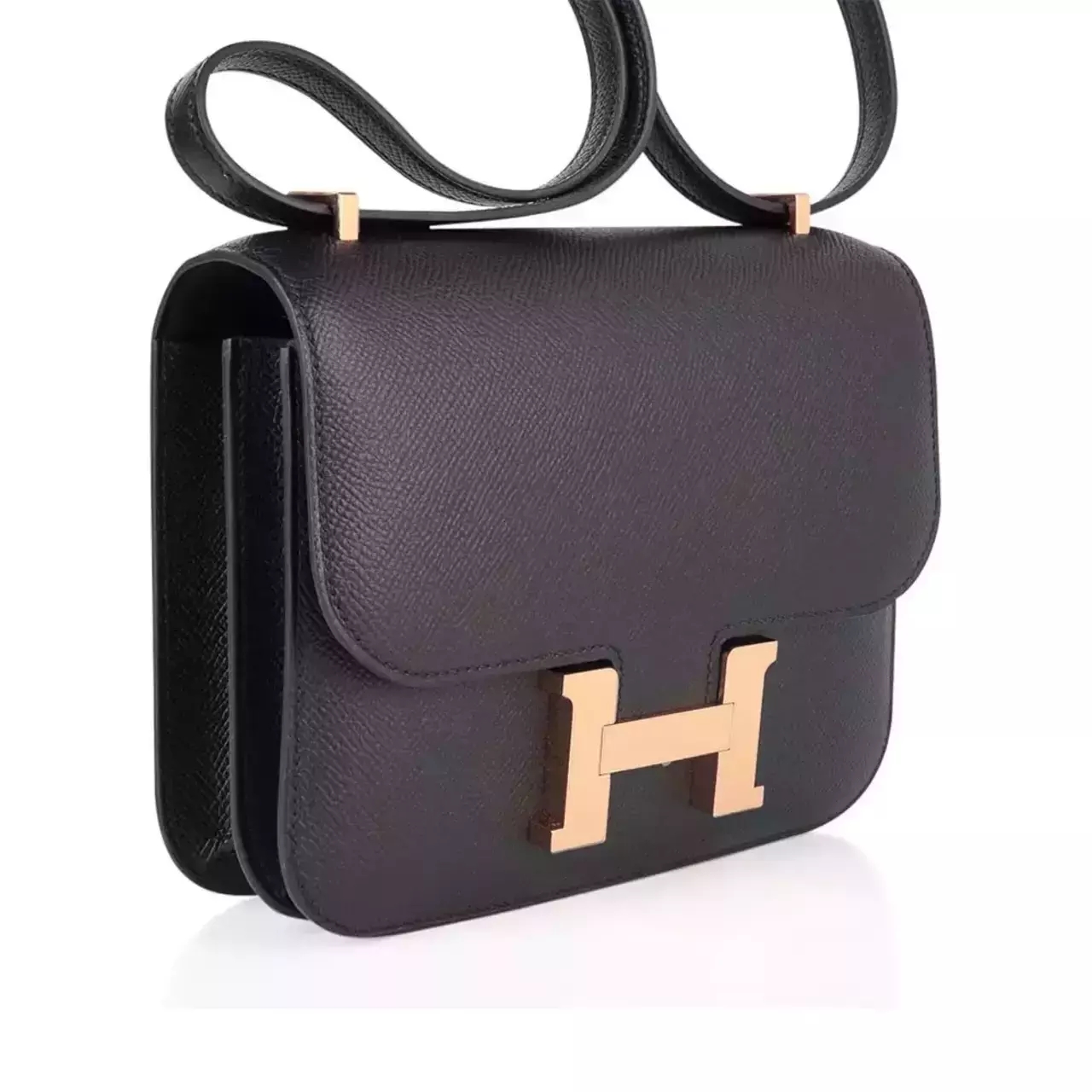 Hermes C18 Black Epsom Rghw Z