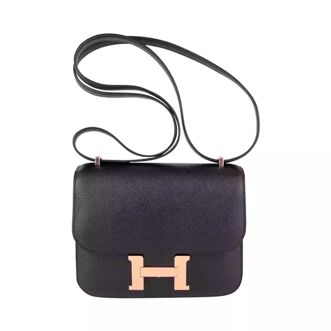 Hermes C18 Black Epsom Rghw Z