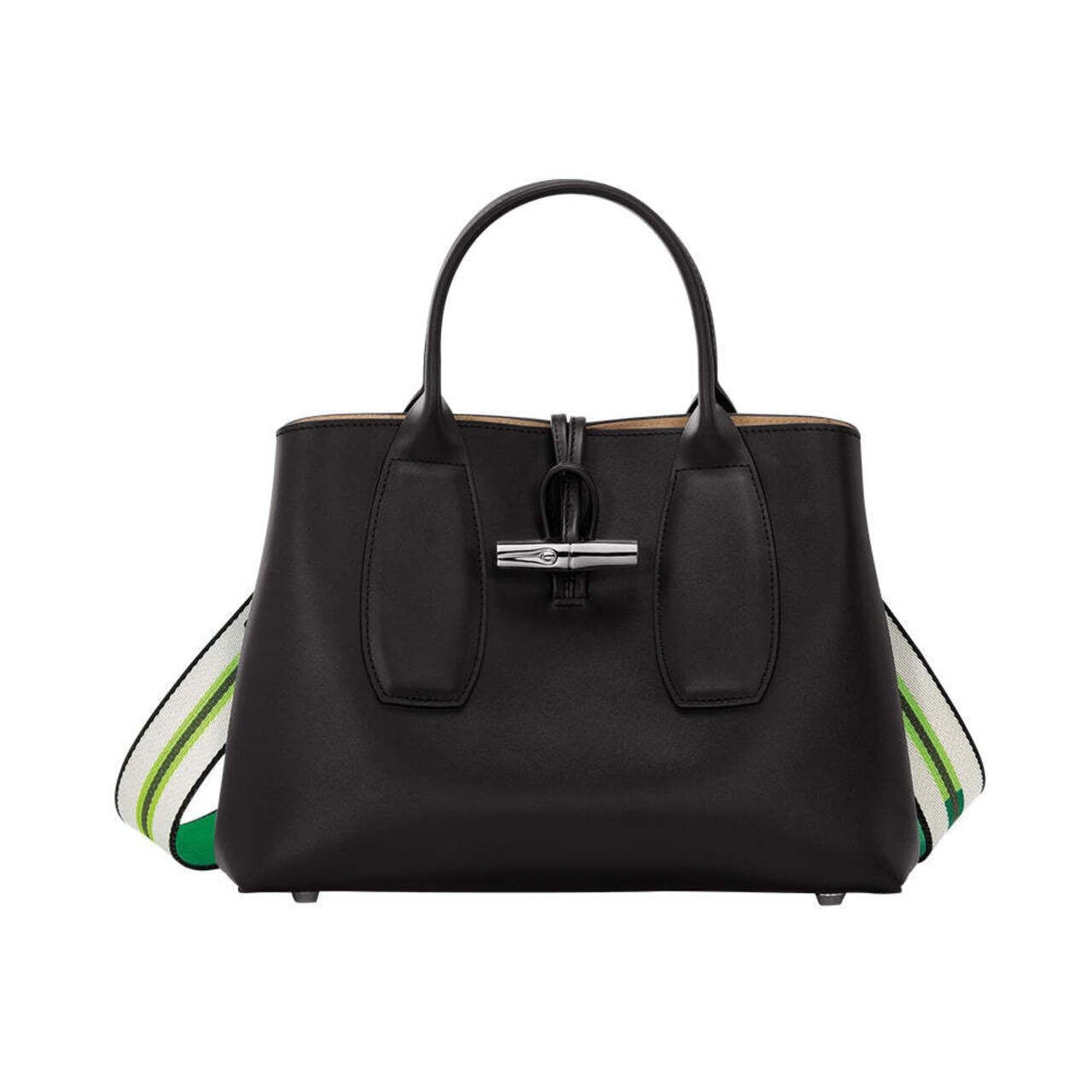 Longchamp Roseau Medium Handbag Black