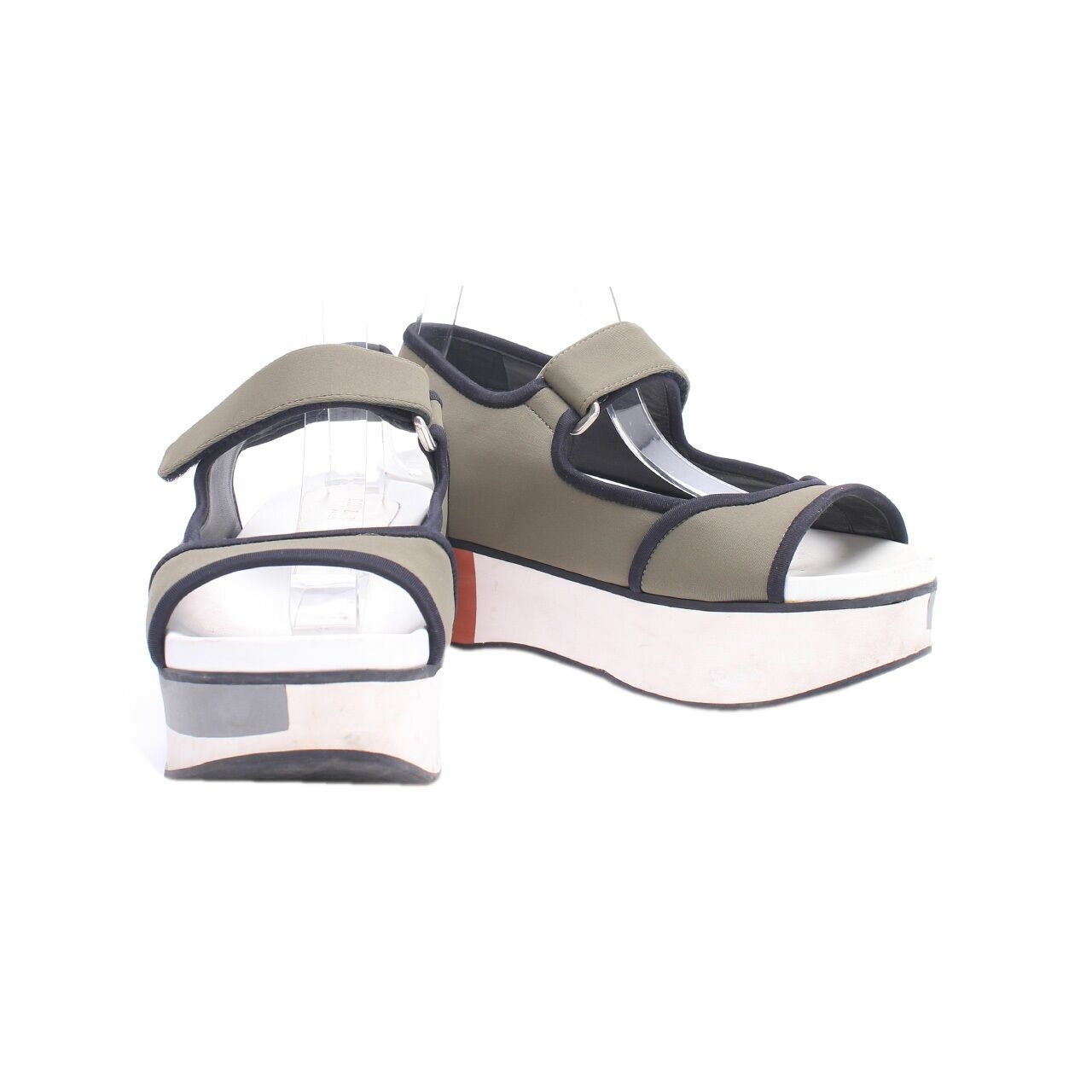 Marni Olive & White Sandals