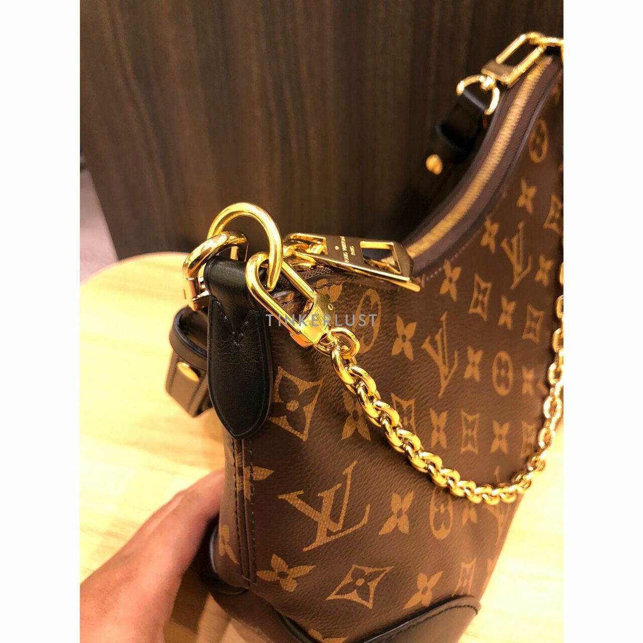 Louis Vuitton Boulogne NM Noir Monogram Chip GHW Shoulder Bag