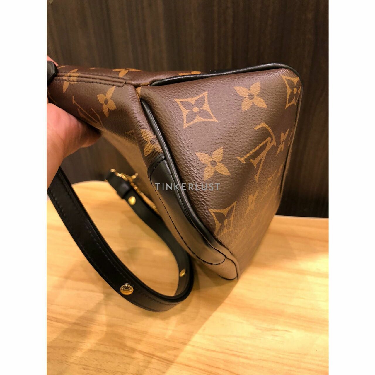 Louis Vuitton Boulogne NM Noir Monogram Chip GHW Shoulder Bag