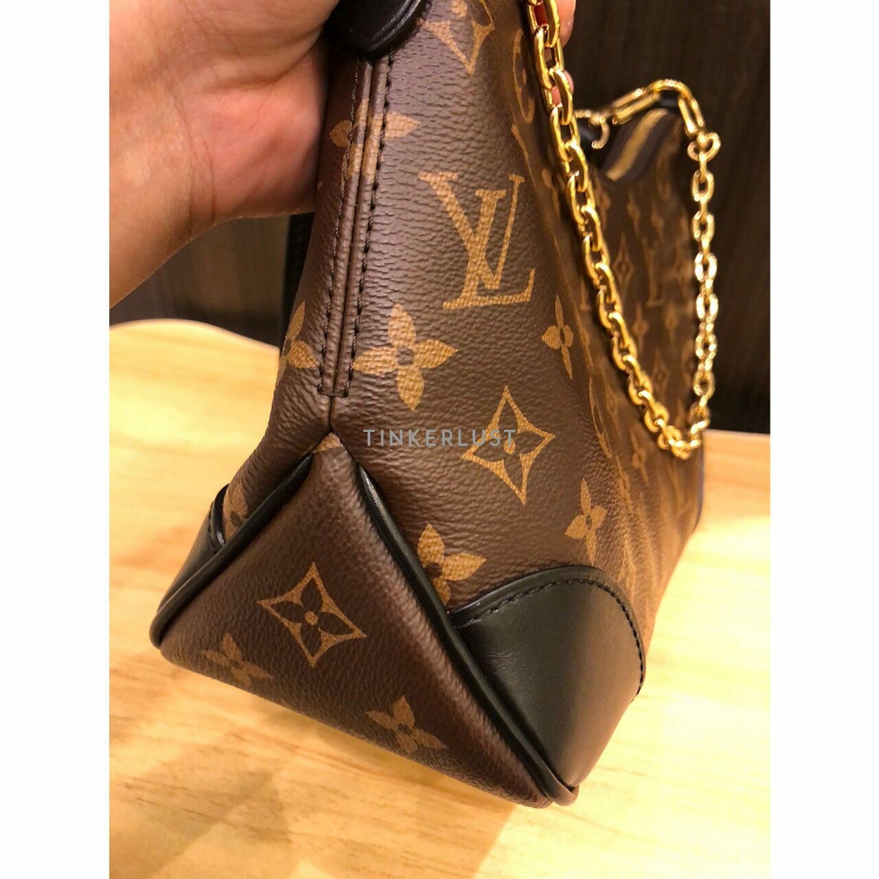 Louis Vuitton Boulogne NM Noir Monogram Chip GHW Shoulder Bag