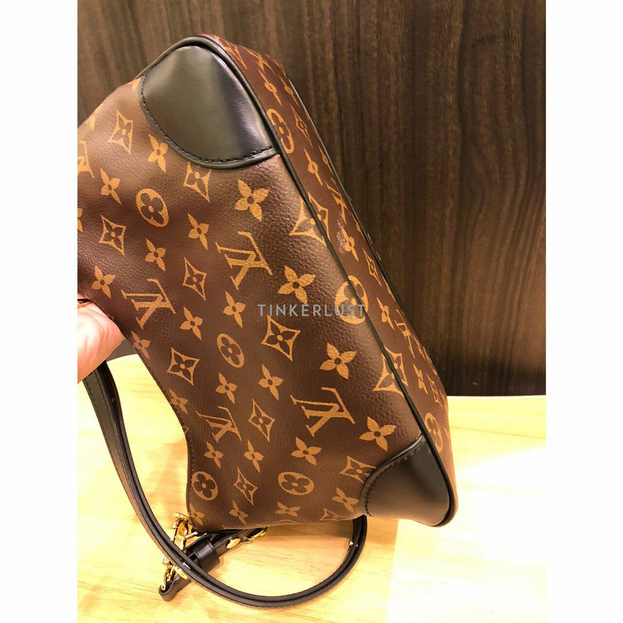 Louis Vuitton Boulogne NM Noir Monogram Chip GHW Shoulder Bag