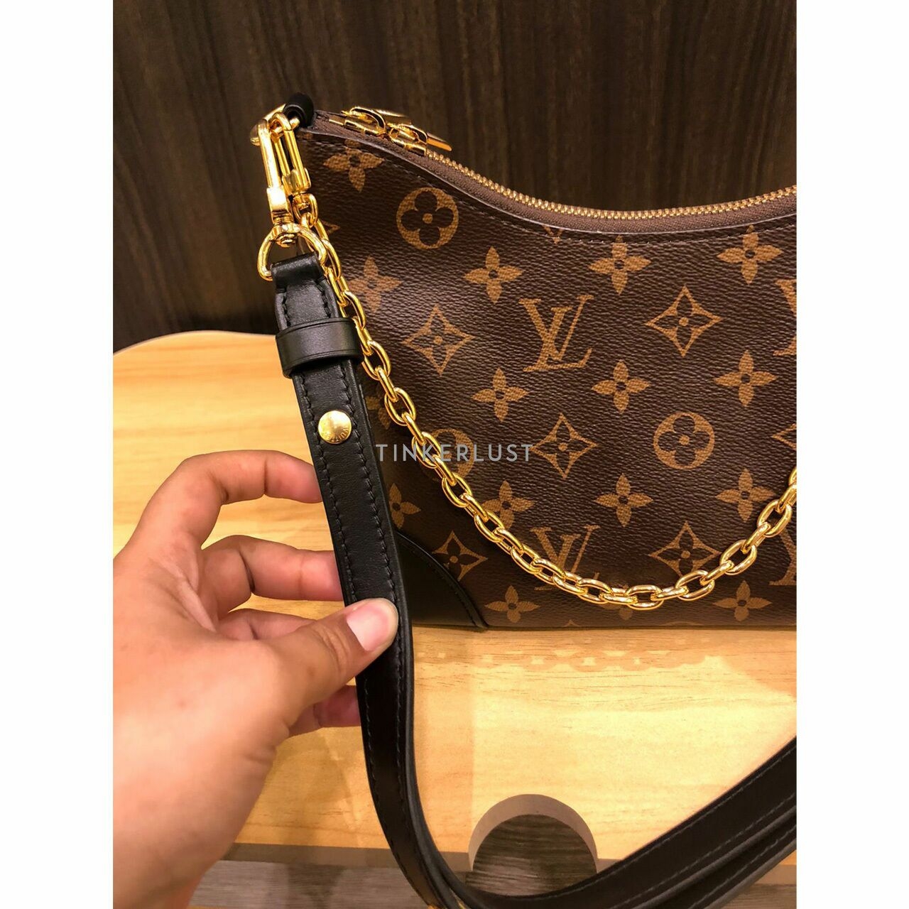 Louis Vuitton Boulogne NM Noir Monogram Chip GHW Shoulder Bag