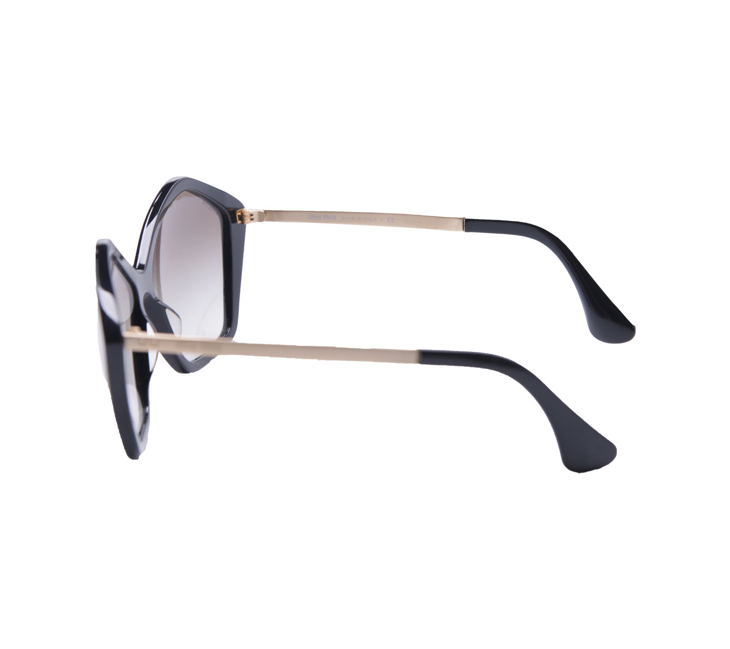 Miu Miu Black & Gold Sunglasses