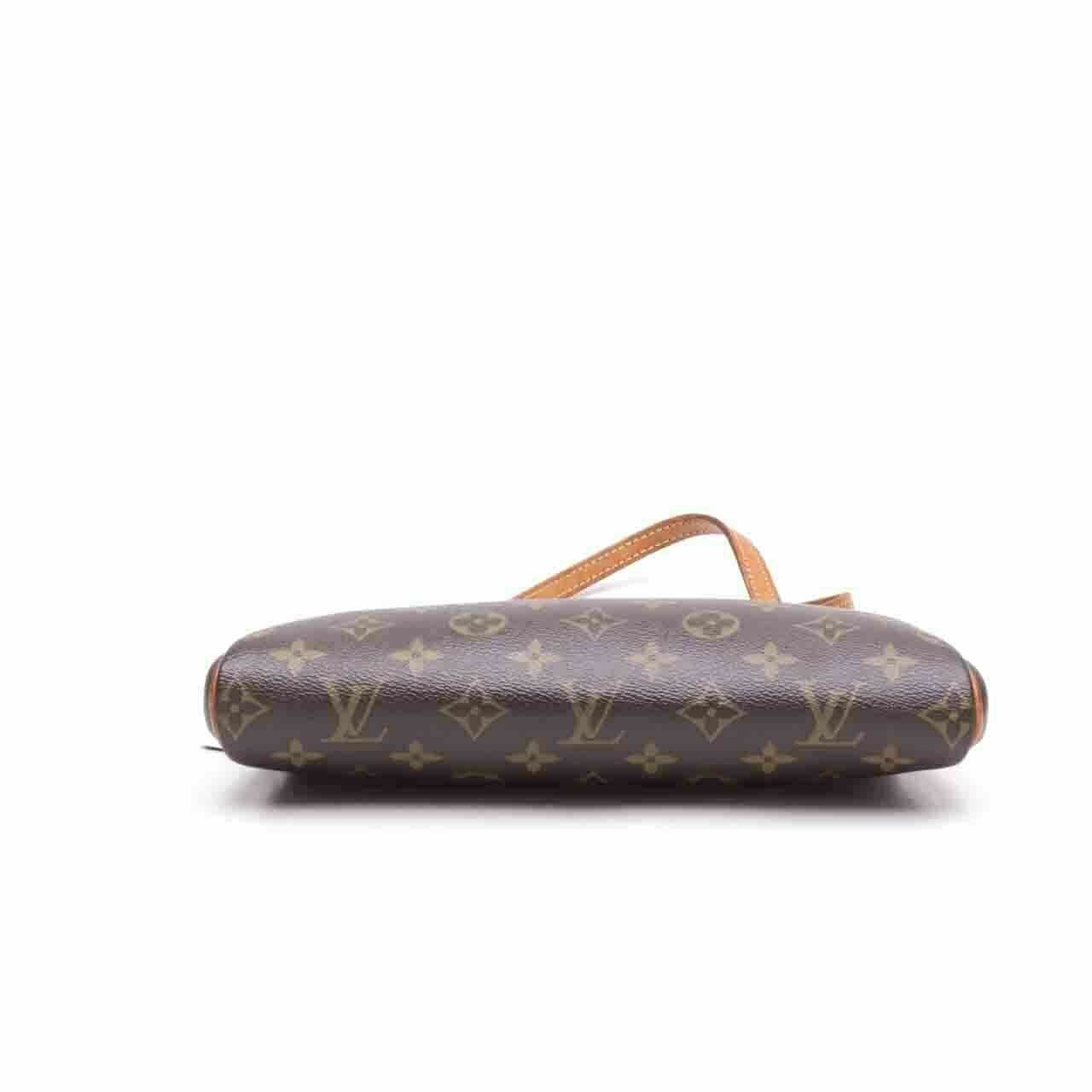 Louis Vuitton Monogram Eva Brown Clutch Shoulder Bag 