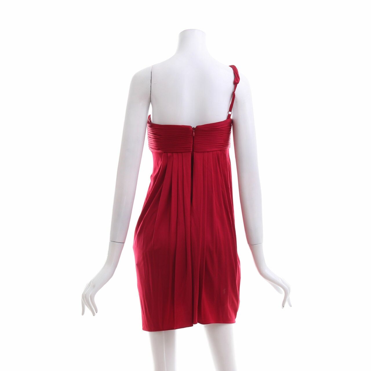 BCBG Max Azria Red One Shoulder Mini Dress