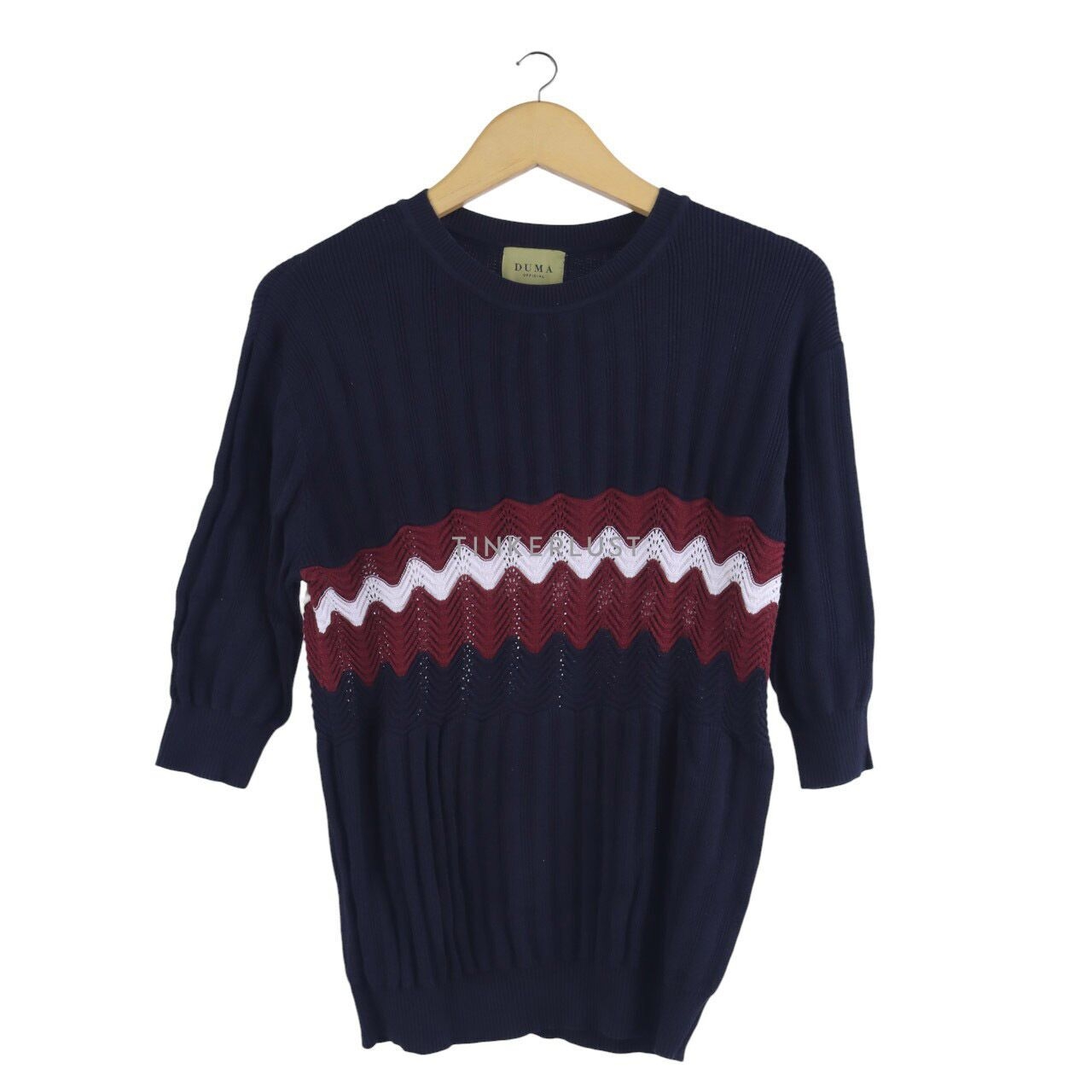 Duma Navy Knit Blouse