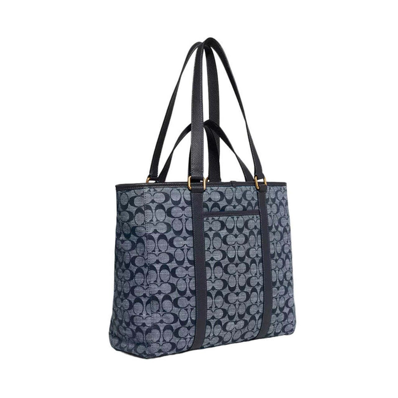 Coach Hudson Double Handle Tote In Signature Chambray Denim