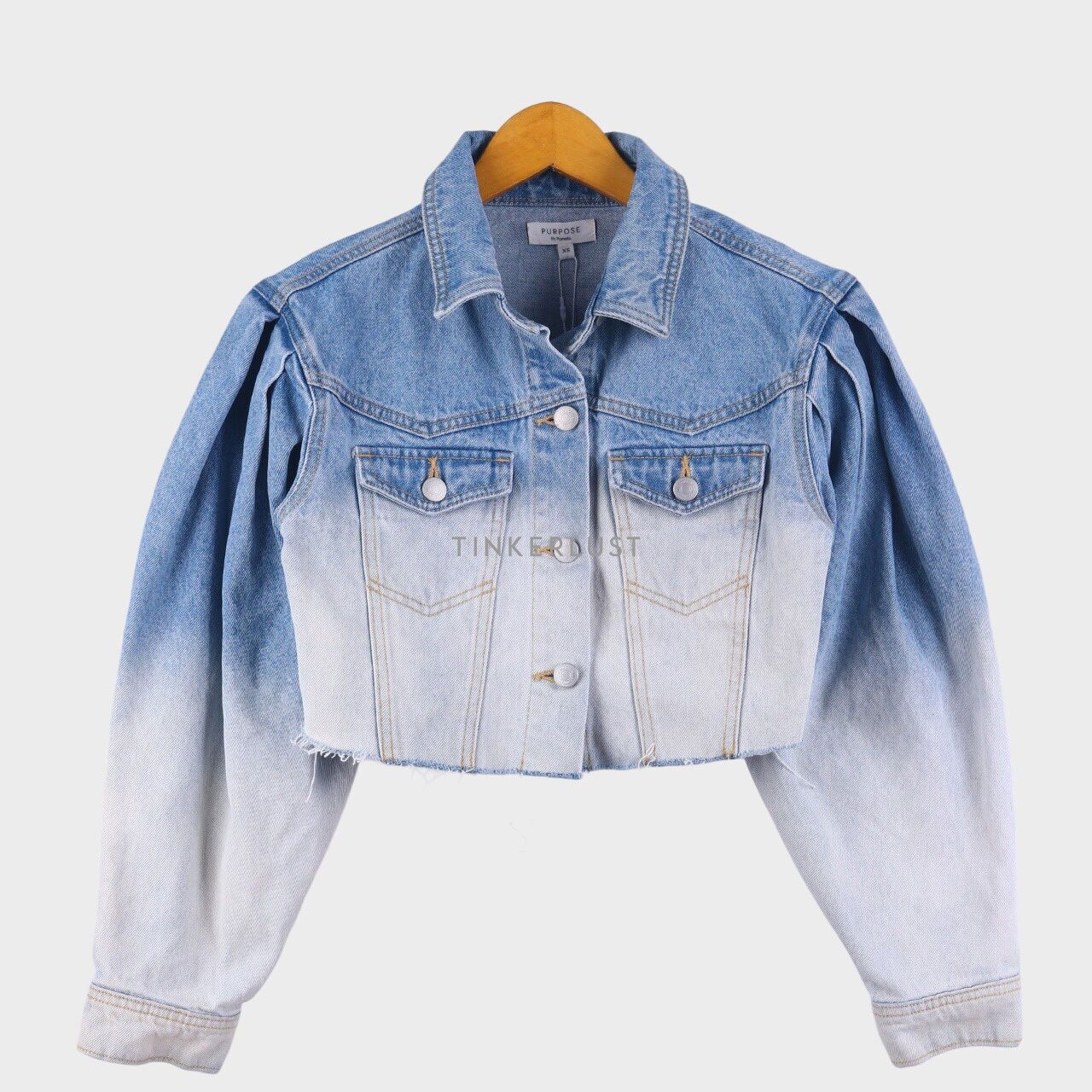 Pomelo. Light Blue Cropped Jacket