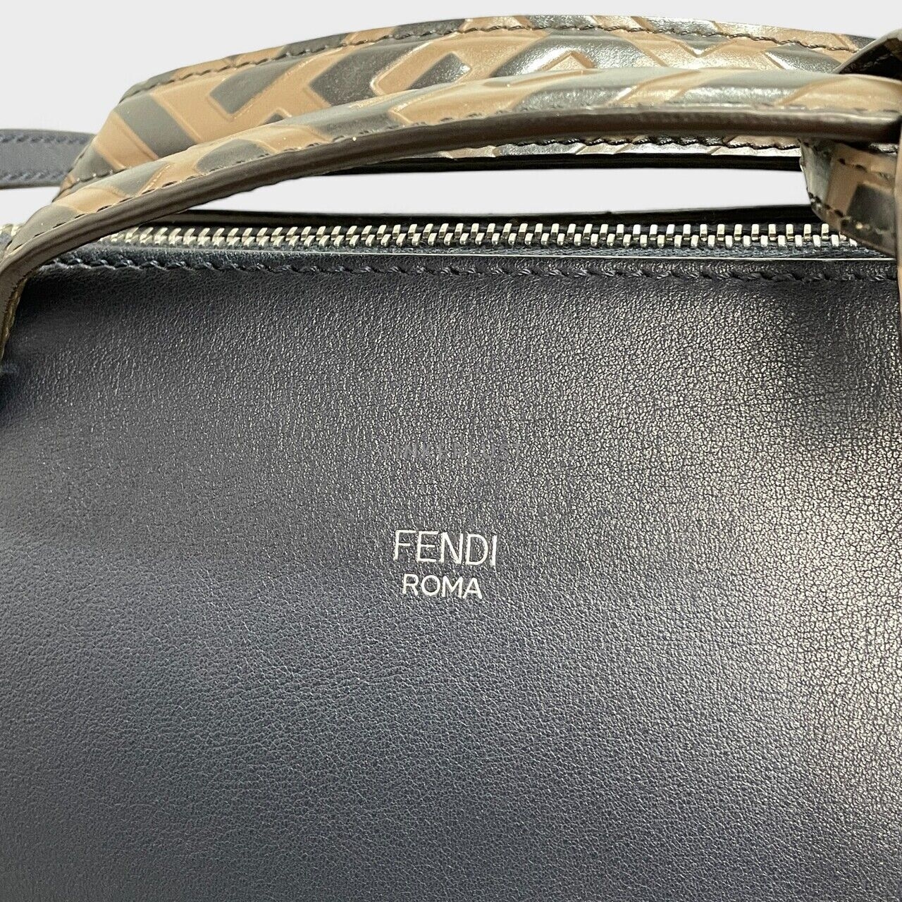 Fendi By The Way Medium Vitelo Dolce Bicolour Midnight Navy SHW 2019 Satchel 