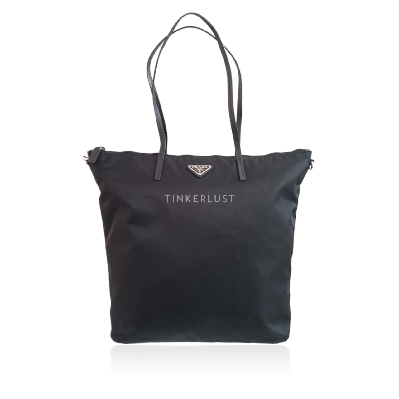 Prada 1BG189 Tessuto Nero Nylon Shopping Tote