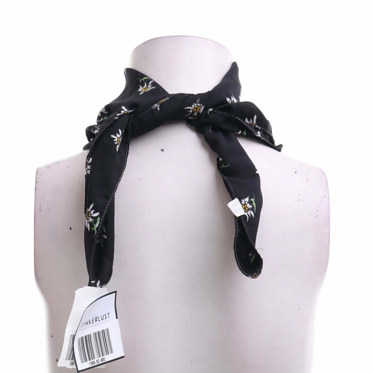 Private Collection Black Floral Scarf