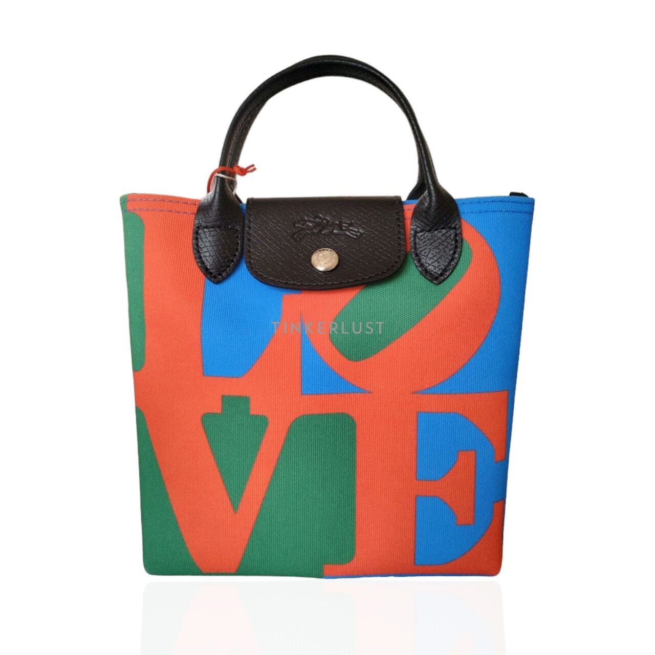 Longchamp X Robert Indiana Love Top Handle Multi Colour Satchel