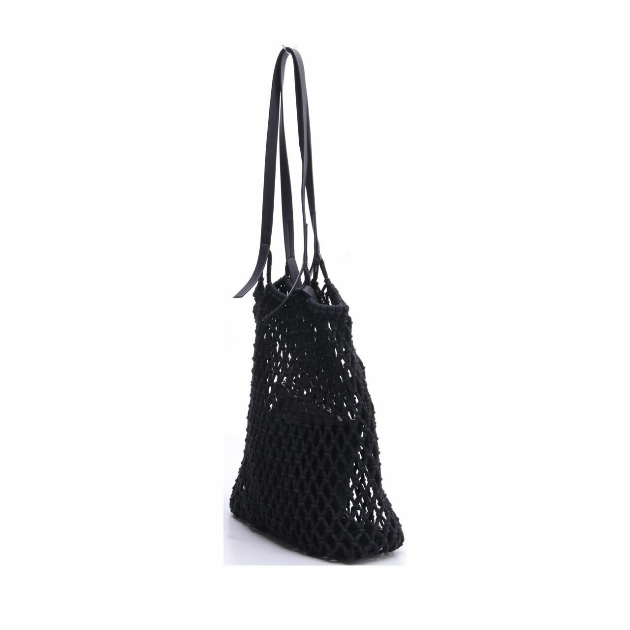 Zara Black Net Tote Bag