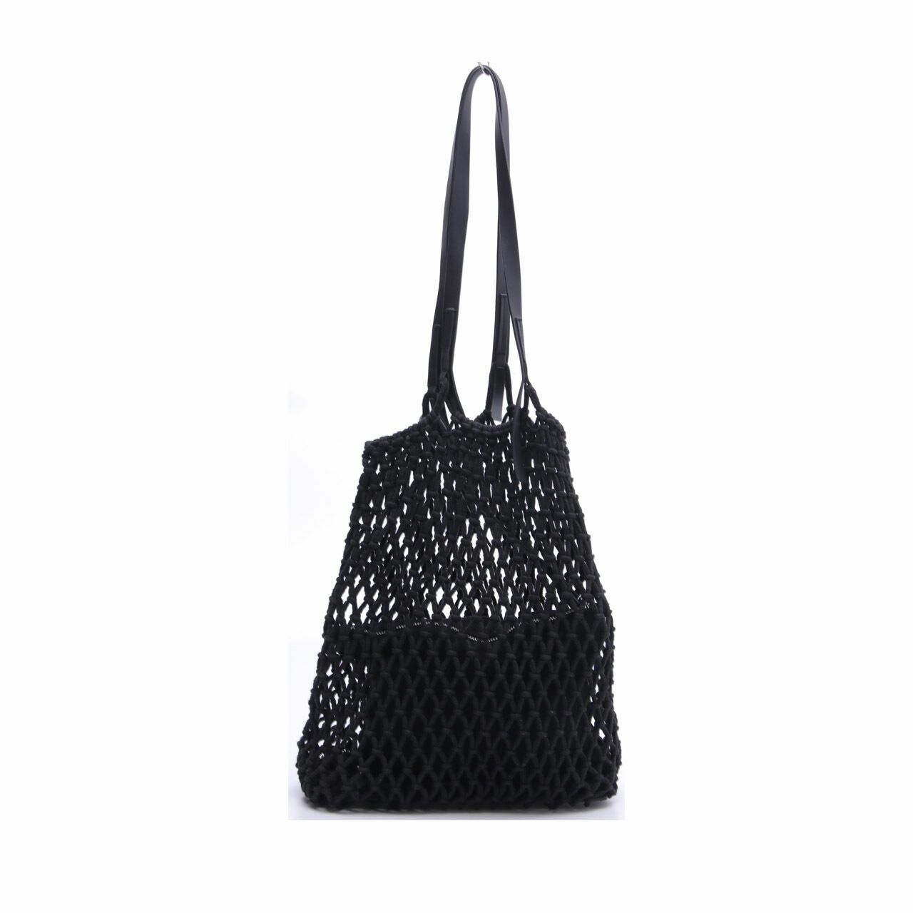 Zara Black Net Tote Bag