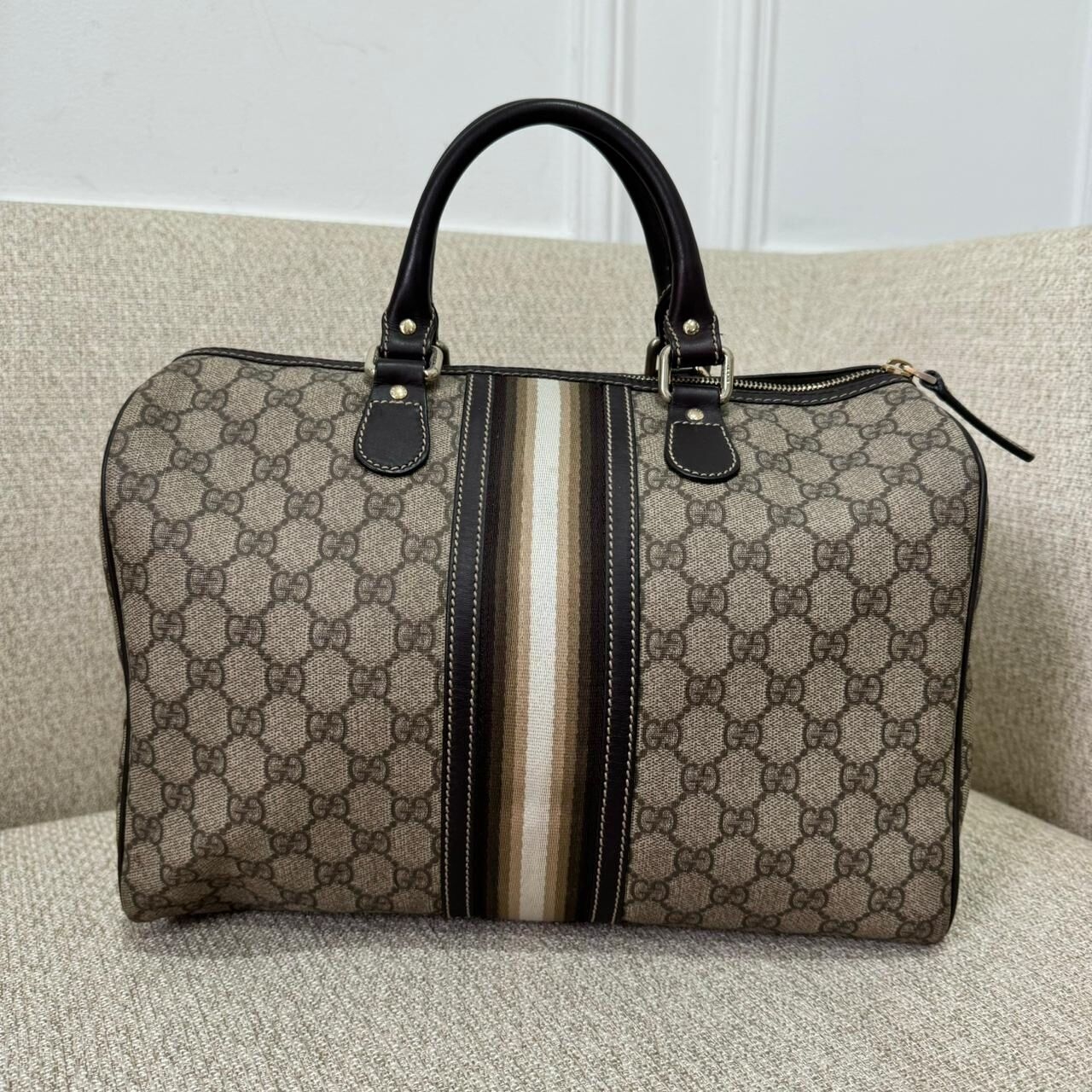 Gucci Monogram Boston Bag