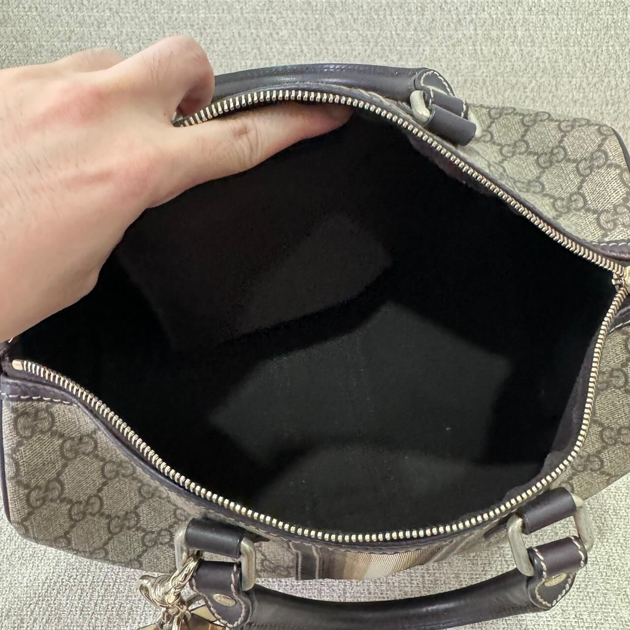 Gucci Monogram Boston Bag