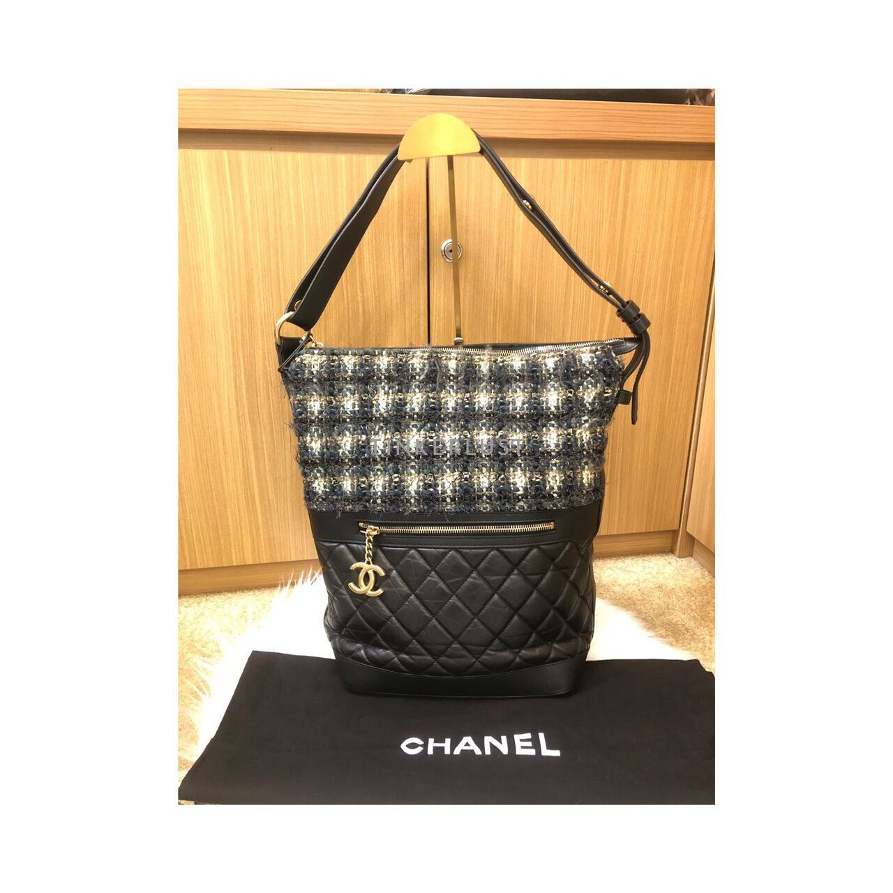 Chanel Casual Style Hobo Tweed/Calfskin #26 GHW Shoulder Bag