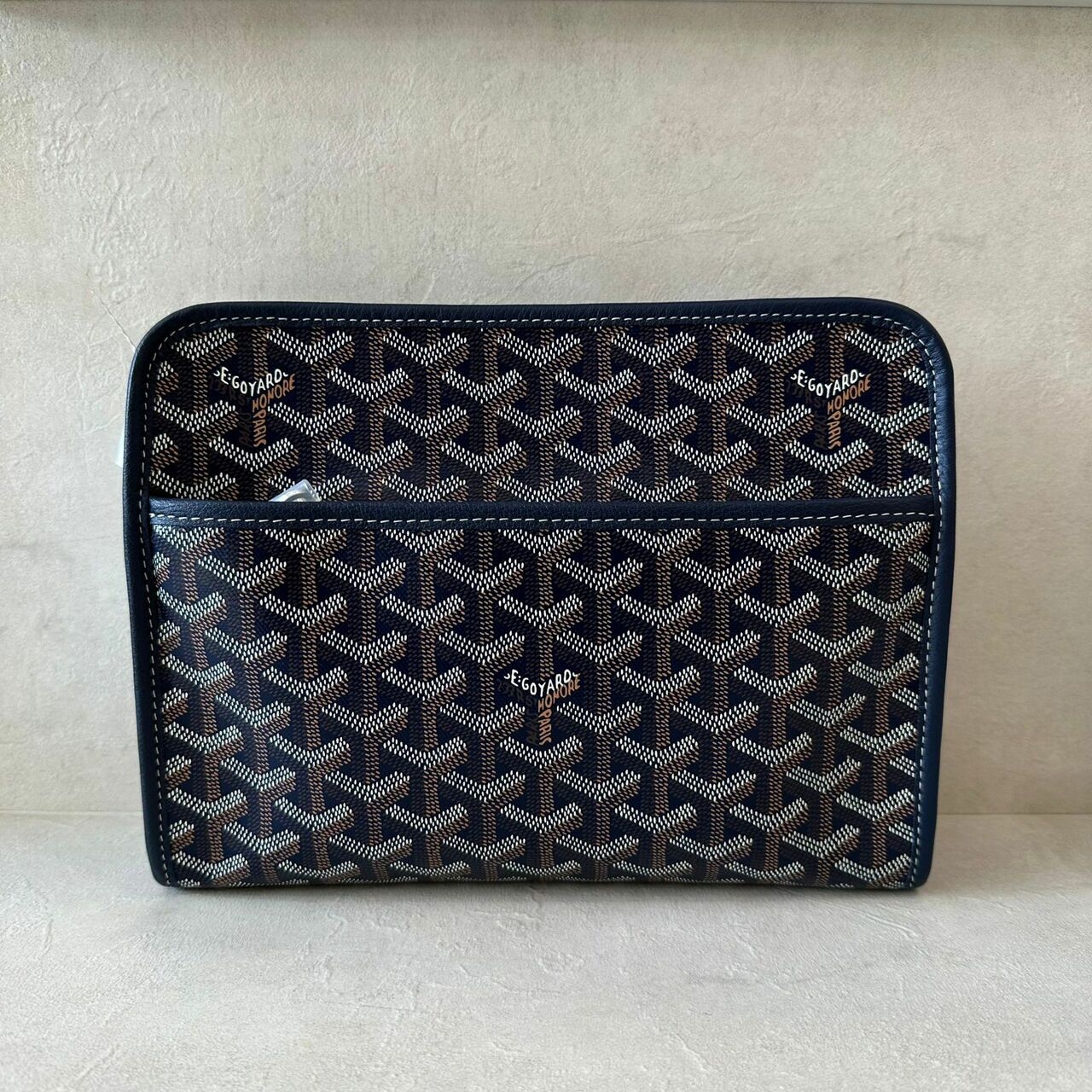 Goyard Pochette Jouvence MM Navy Pouch