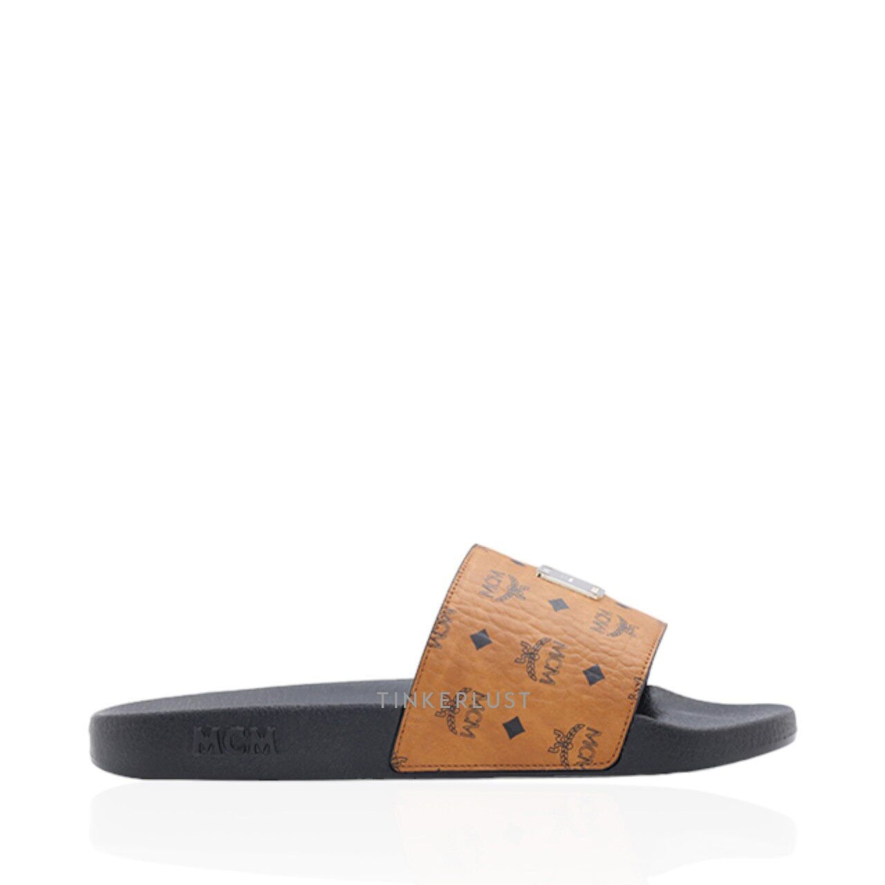 MCM Classic Rubber Slide Cognac/Black Sandals