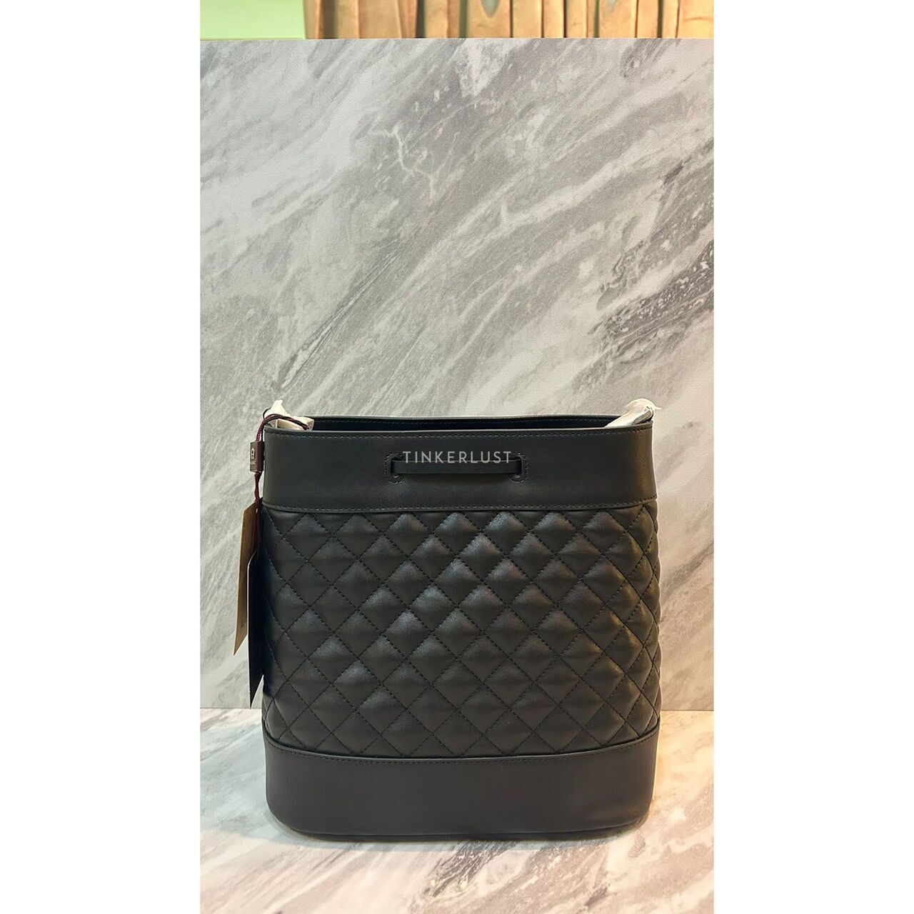 Aigner Hobo Bag Black Quilted Shoulder Bag