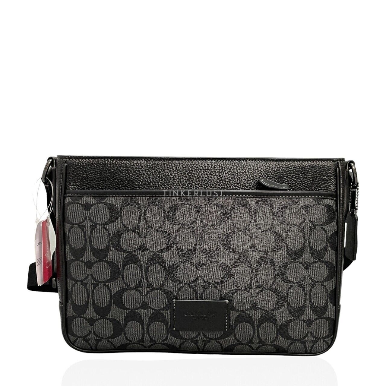 Coach CH078 Signature Colorblock District Charcoal/Black Sling Bag