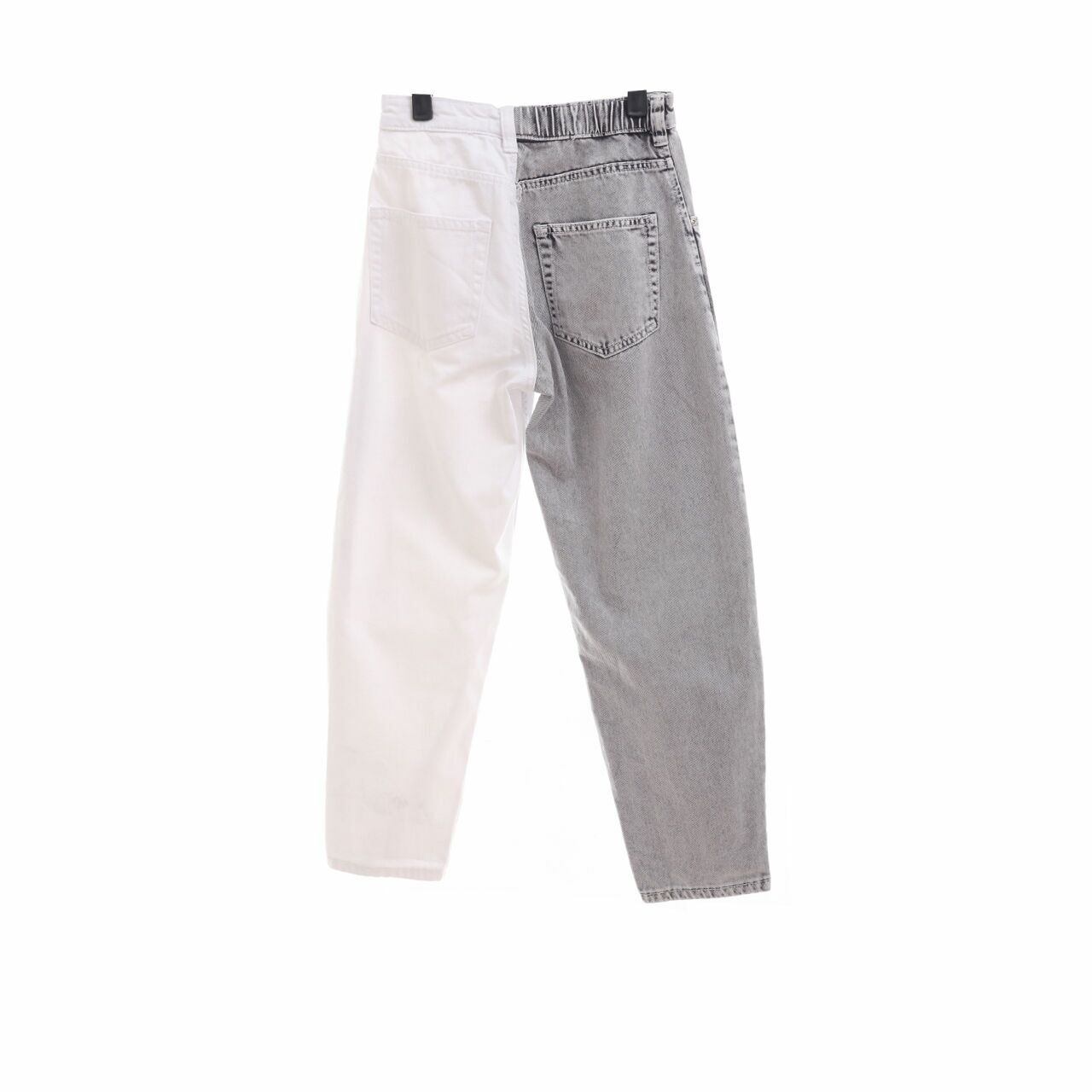 Bershka 2Tone Denim Mom Long Pants