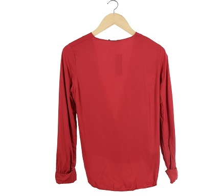 Mango Red Wrap Blouse