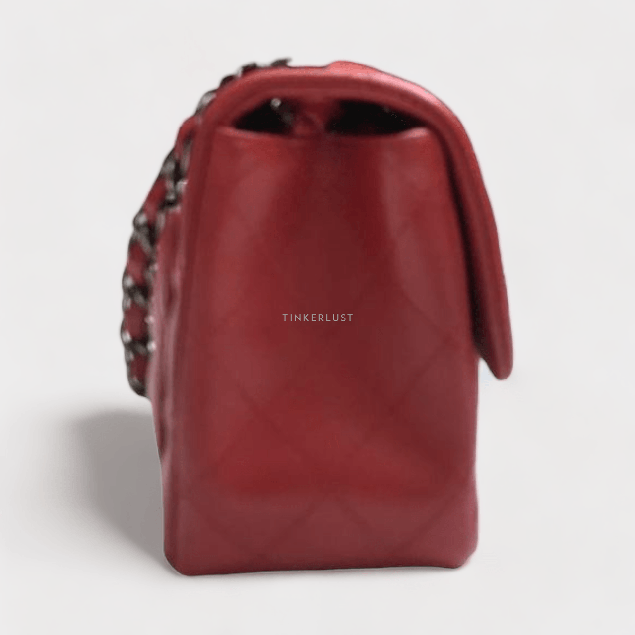 Chanel Rectangle Mini Red Lambskin #20 PHW Sling Bag