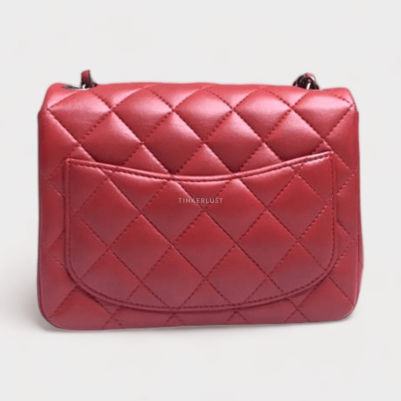 Chanel Rectangle Mini Red Lambskin #20 PHW Sling Bag