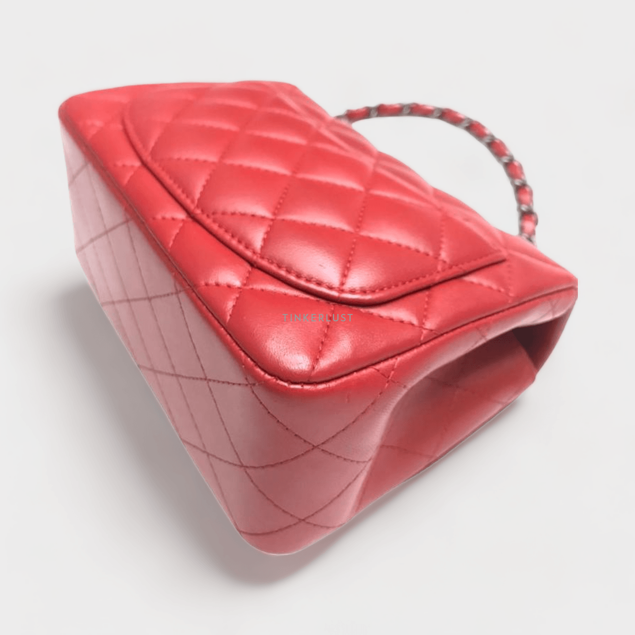 Chanel Rectangle Mini Red Lambskin #20 PHW Sling Bag