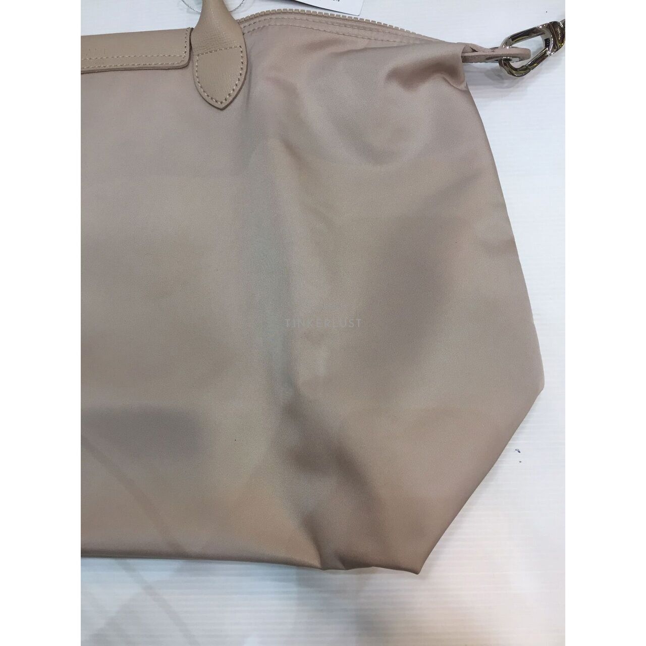 Longchamp Le Pliage Large Beige Satchel