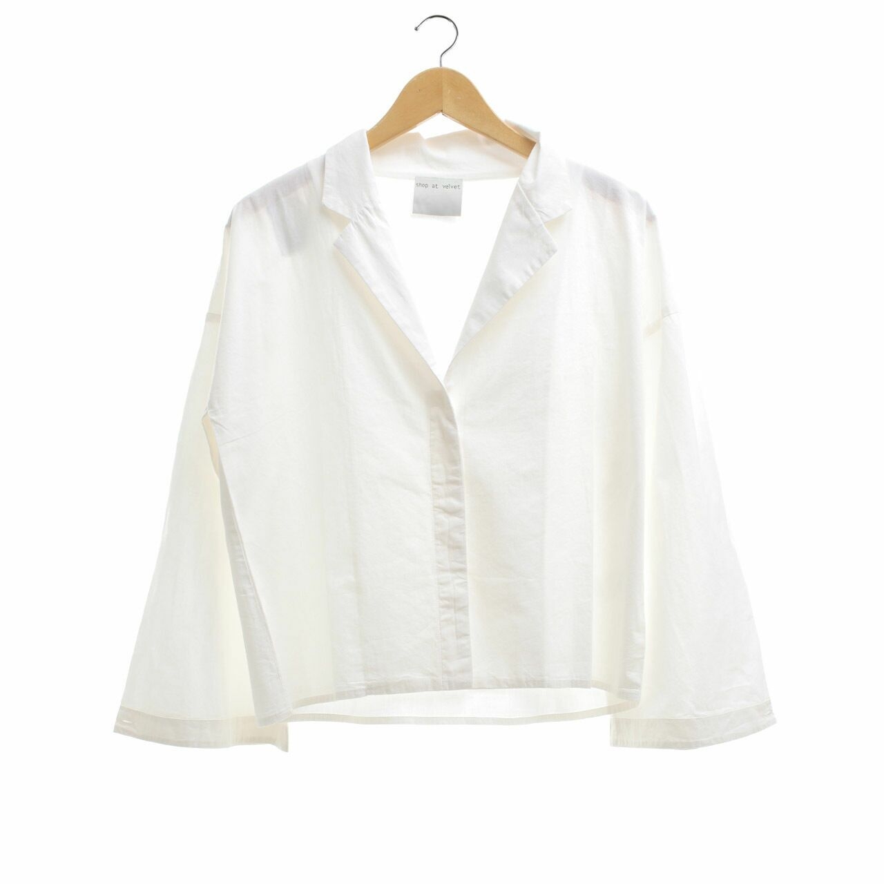 Shop At Velvet Off White V-Neck Blouse