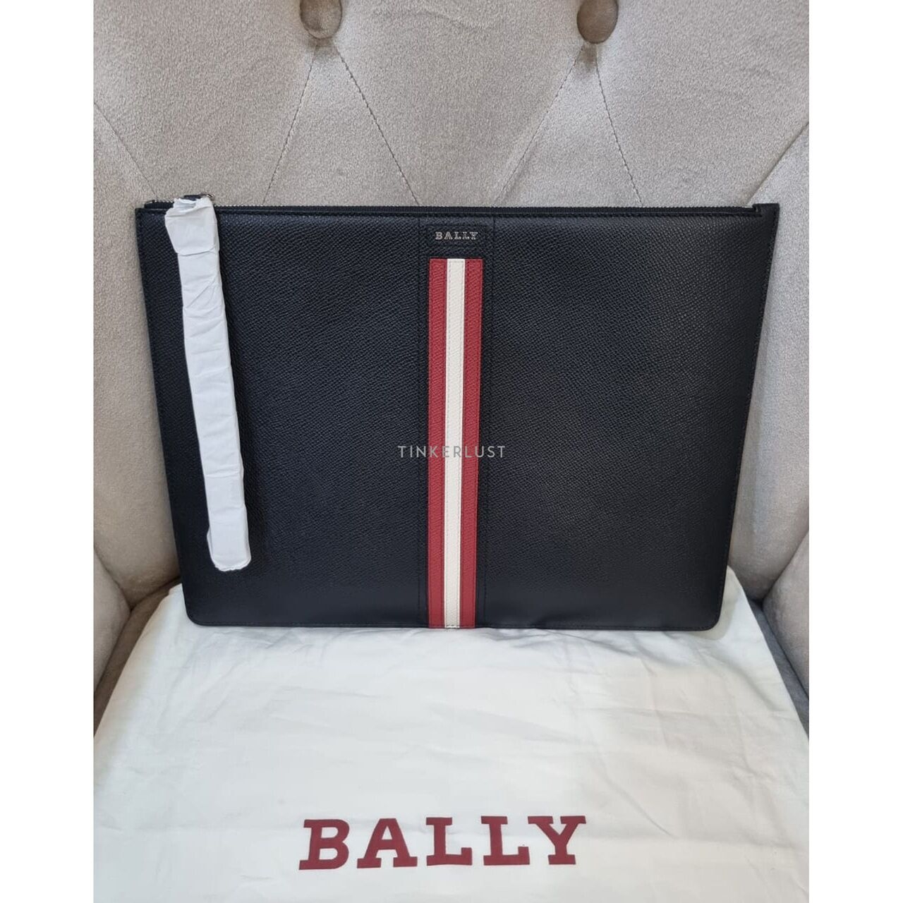 Bally Tenery Leather Black Pouch