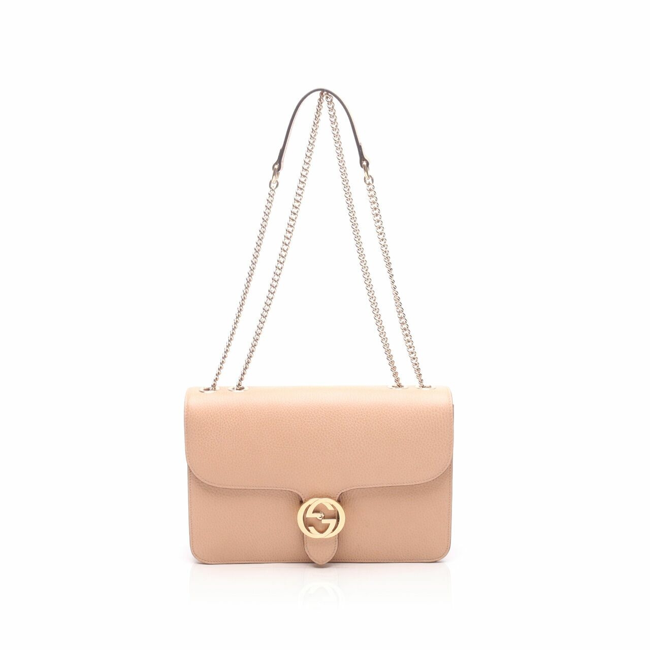 Gucci GG Interlocking Large Beige Shoulder Bag