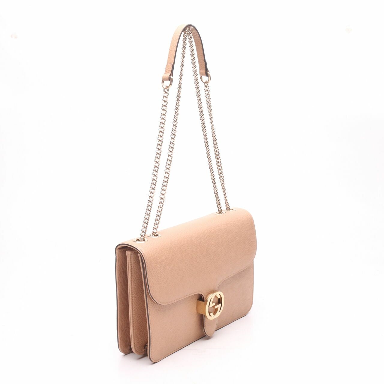 Gucci GG Interlocking Large Beige Shoulder Bag