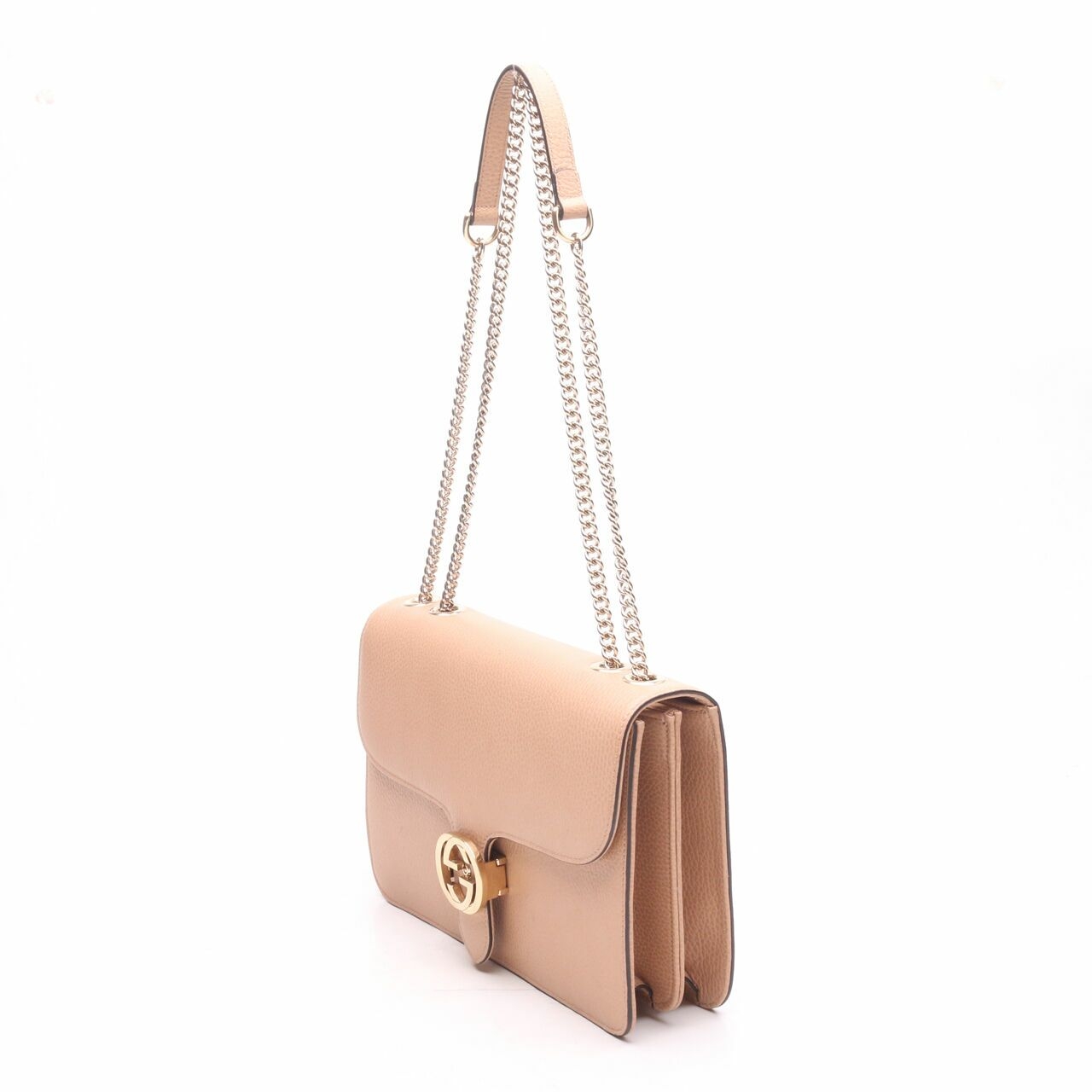 Gucci GG Interlocking Large Beige Shoulder Bag