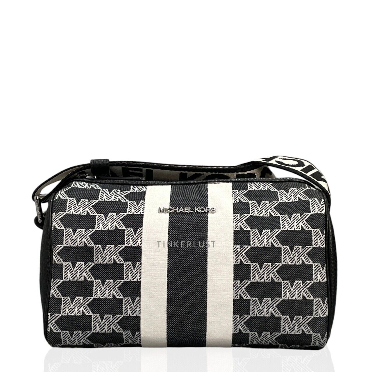 Michael Kors Signature Stripe Black Multi Crossbody Bag