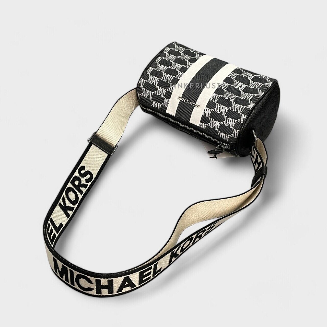 Michael Kors Signature Stripe Black Multi Crossbody Bag