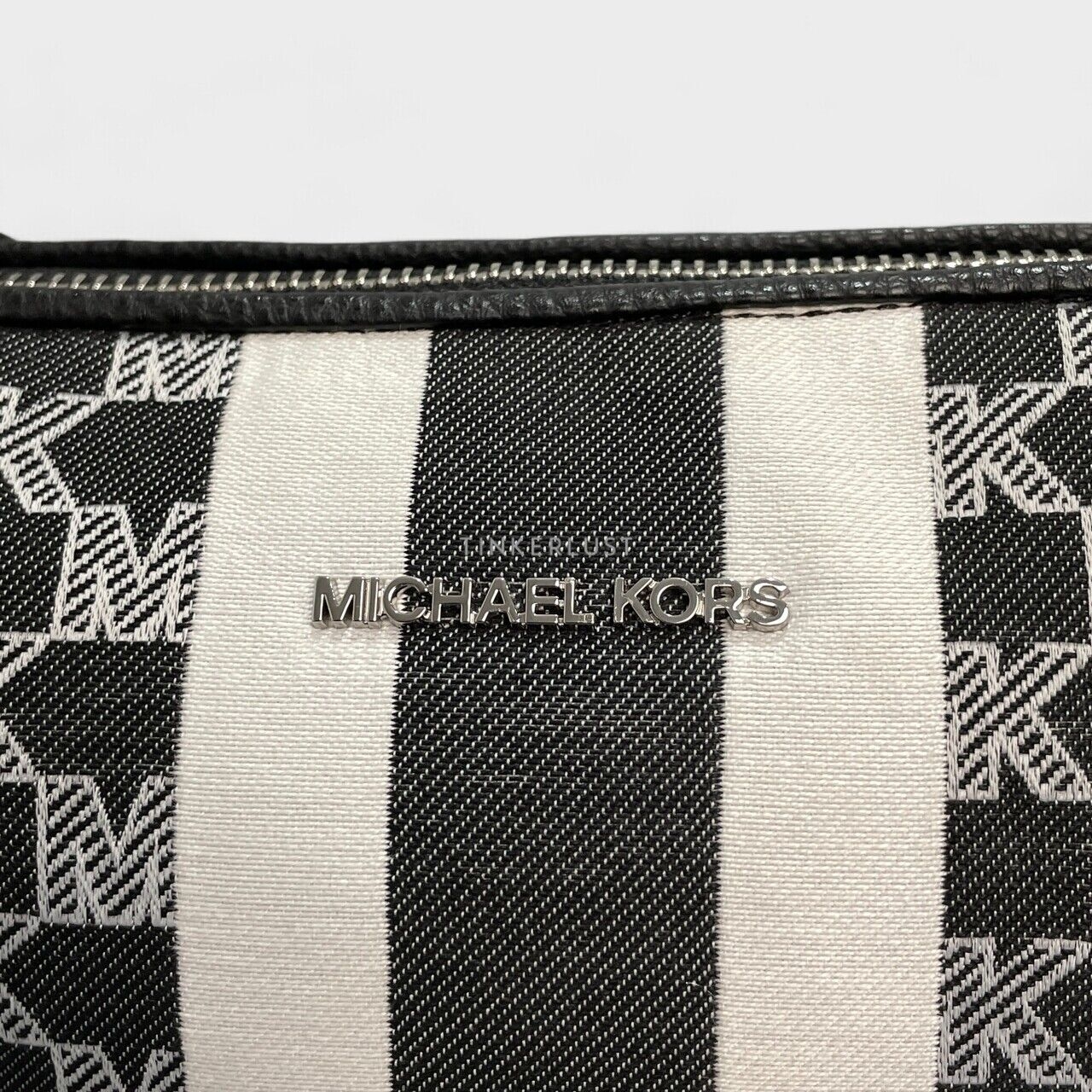 Michael Kors Signature Stripe Black Multi Crossbody Bag