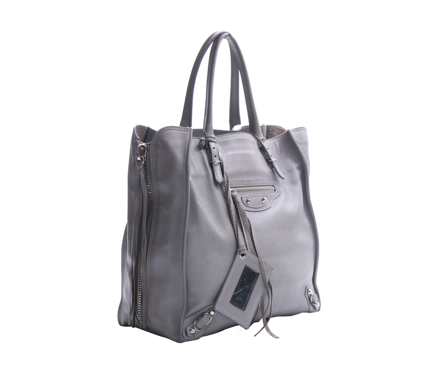 Balenciaga Silver Papier A5 Zip Around SHW 2014 Handbag